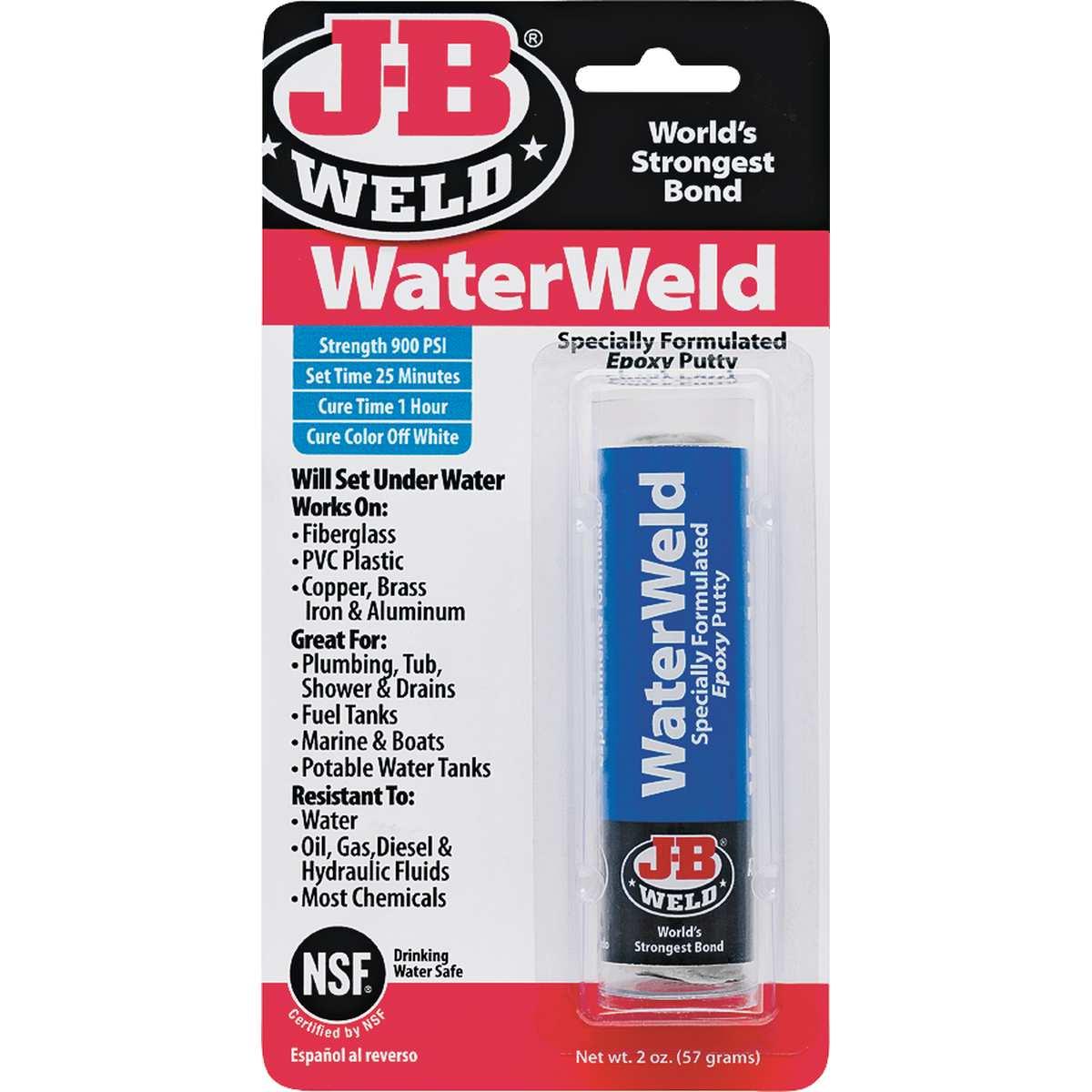 J-B Weld 8277 Epoxy Putty, Solid, White, 2 oz Pack