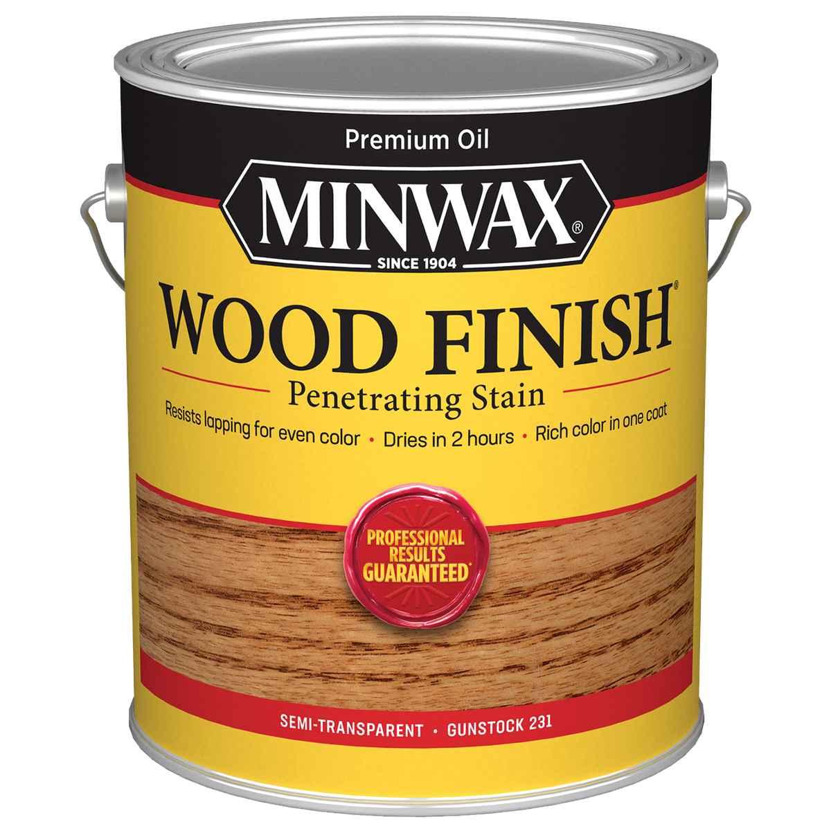 Minwax 710450000 Wood Stain, Oil Base, Gunstock, Liquid, 1 gal