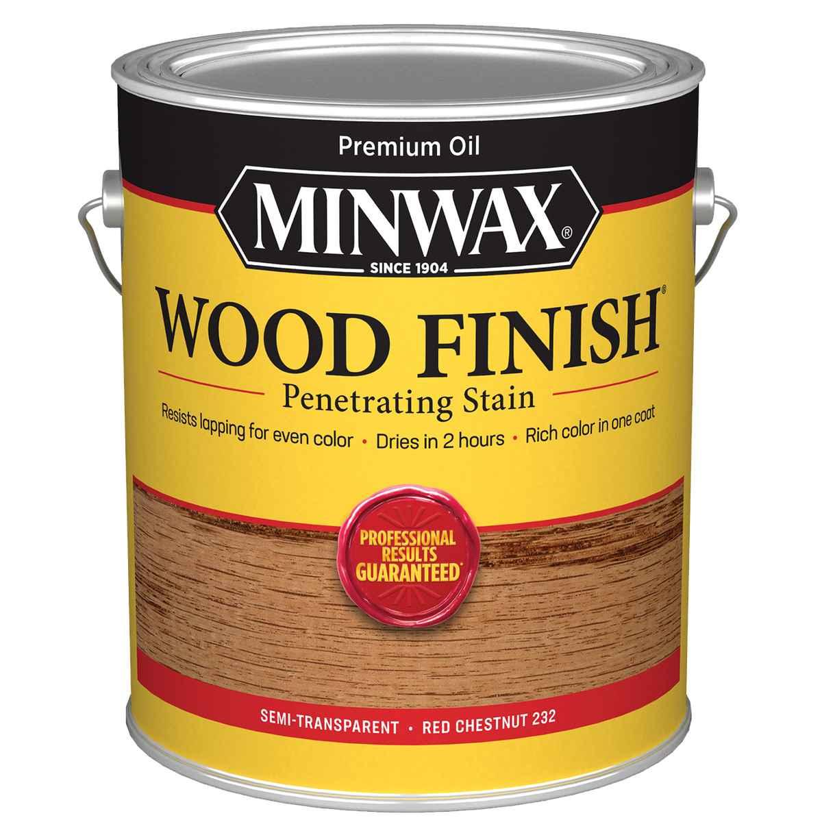 Minwax 710460000 Wood Stain, Oil Base, Red Chestnut, Liquid, 1 gal