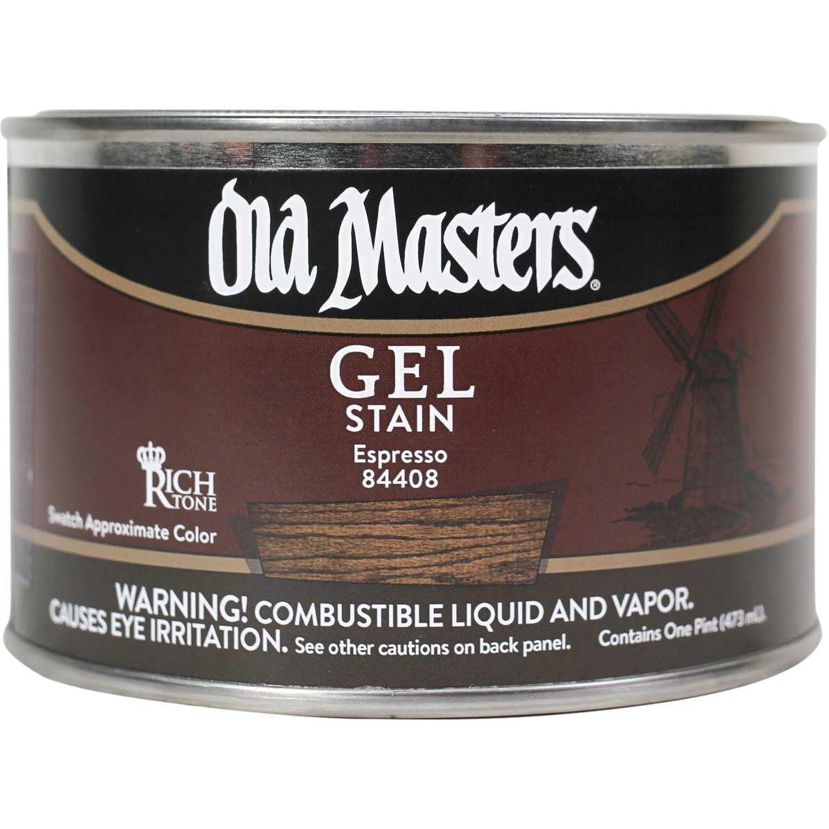 Old Masters 84408 Gel Stain, Espresso, Liquid, 1 pt