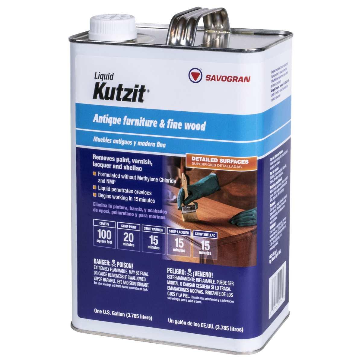 Savogran Kutzit 01243 Paint/Varnish Remover, Liquid, Aromatic, Blue, 1 gal