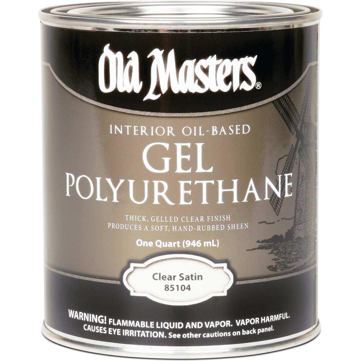 Old Masters 85104 Polyurethane, Satin, Liquid, Clear, 1 qt, Can