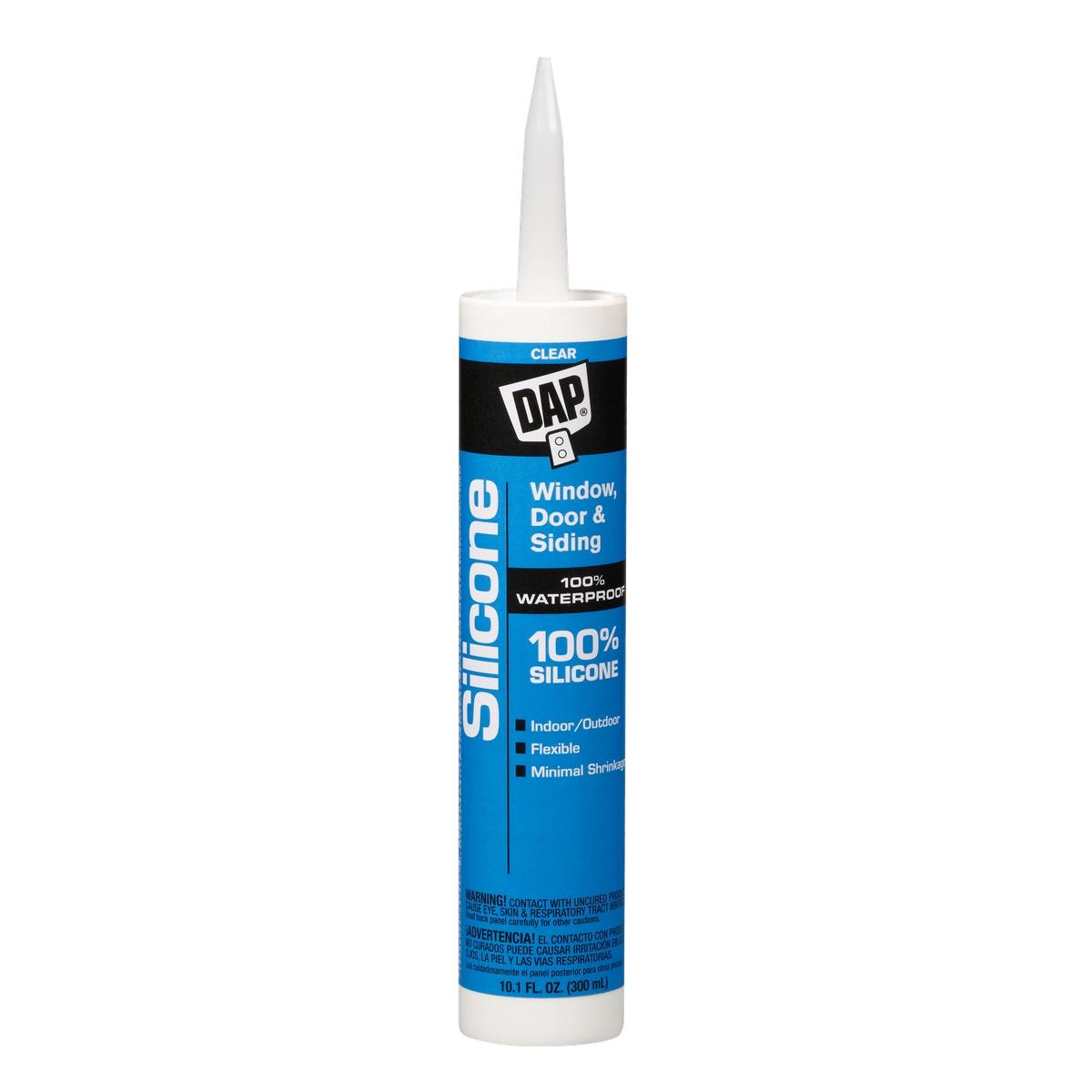 DAP Silicone Exterior Clear 100% Silicone Sealant, Waterproof