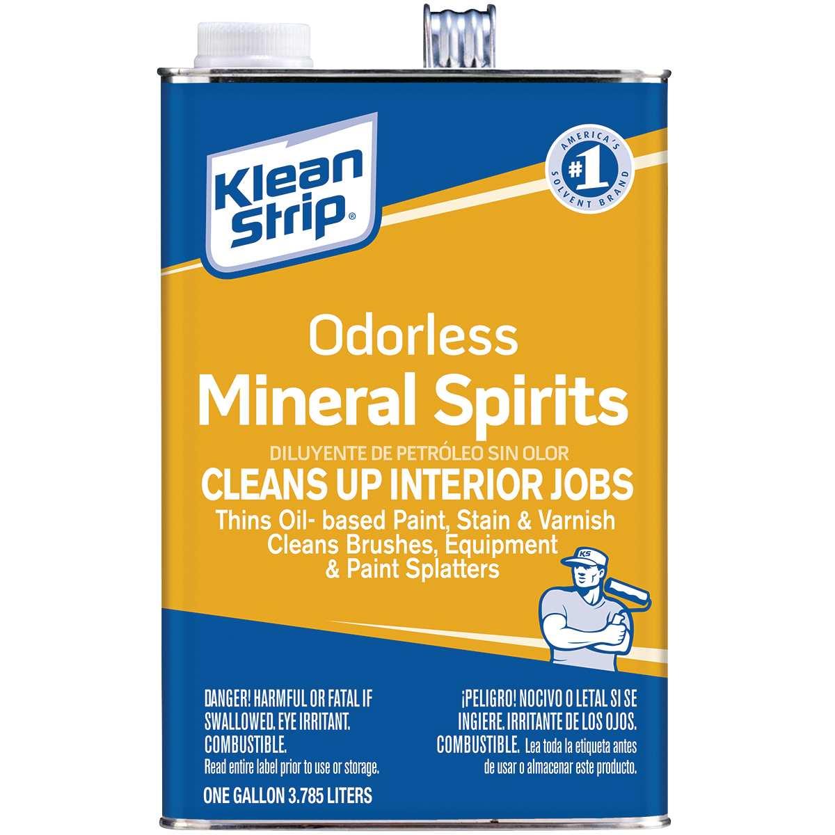 Klean Strip GKSP94006 Mineral Spirit Thinner, Light Yellow, 1 gal, Can, Liquid, Solvent