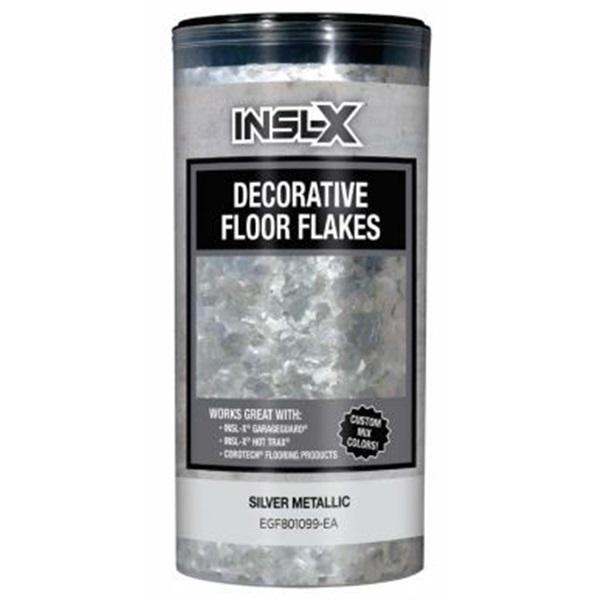 INSL-X Decorative Floor Flakes Silver Metallic 12 oz