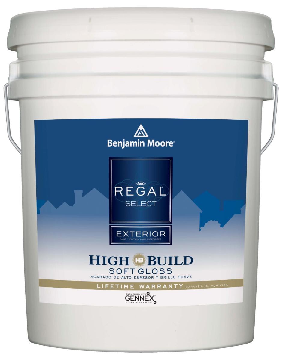 Benjamin Moore Regal Select Exterior High Build Paint Soft Gloss White 5 Gallon