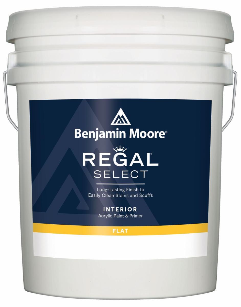 Benjamin Moore Regal Select Interior Paint and Primer Flat White 5 Gallon