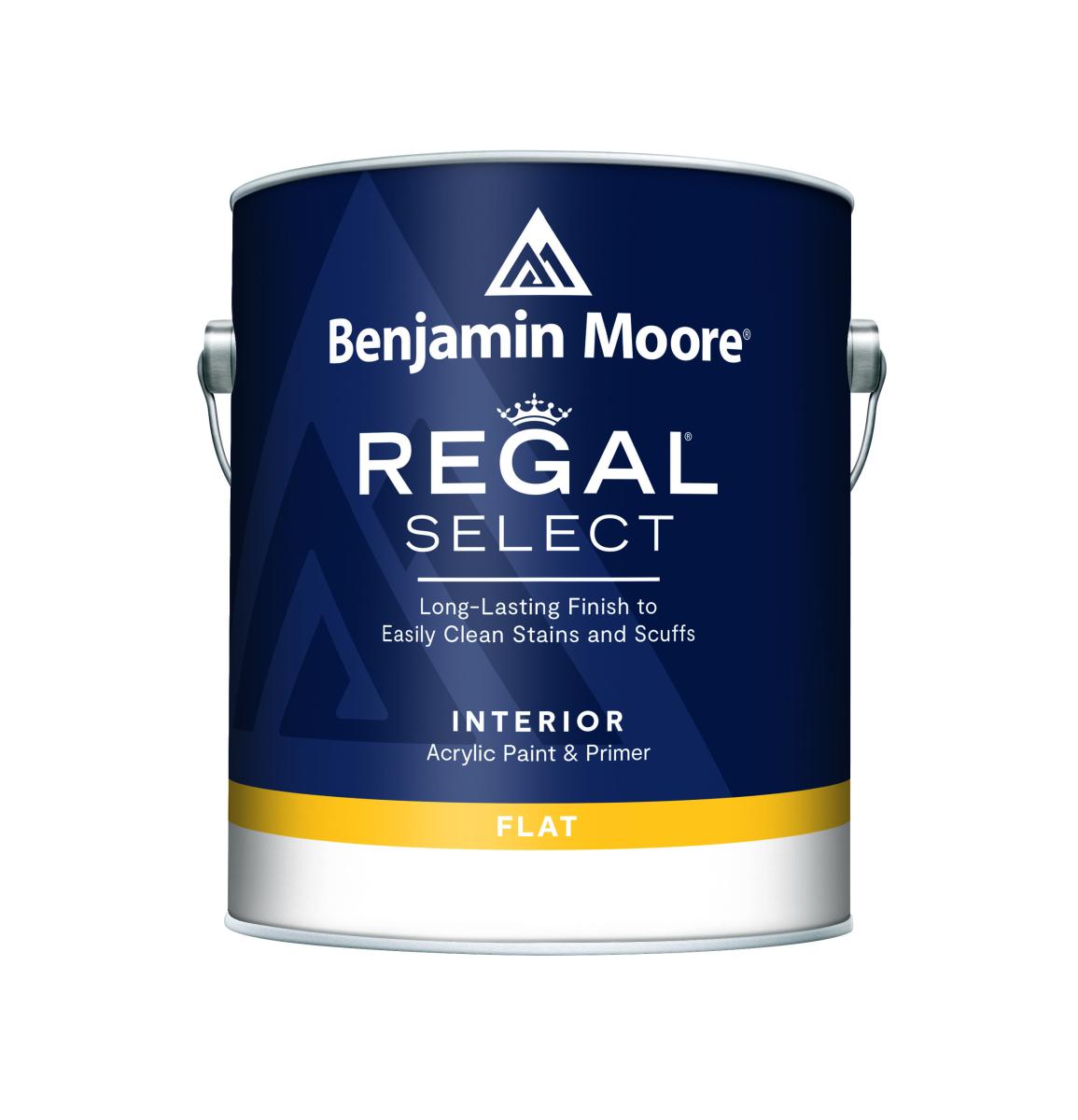 Benjamin Moore Regal Select Interior Paint and Primer Flat White 1 Gallon