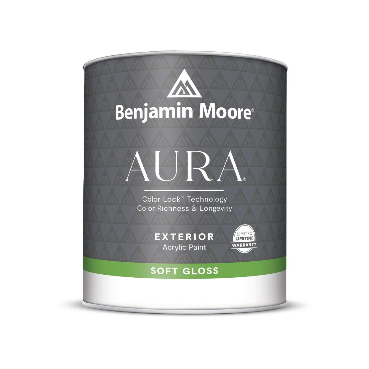 Aura Acrylic Soft Gloss White Exterior Paint 1 Quart