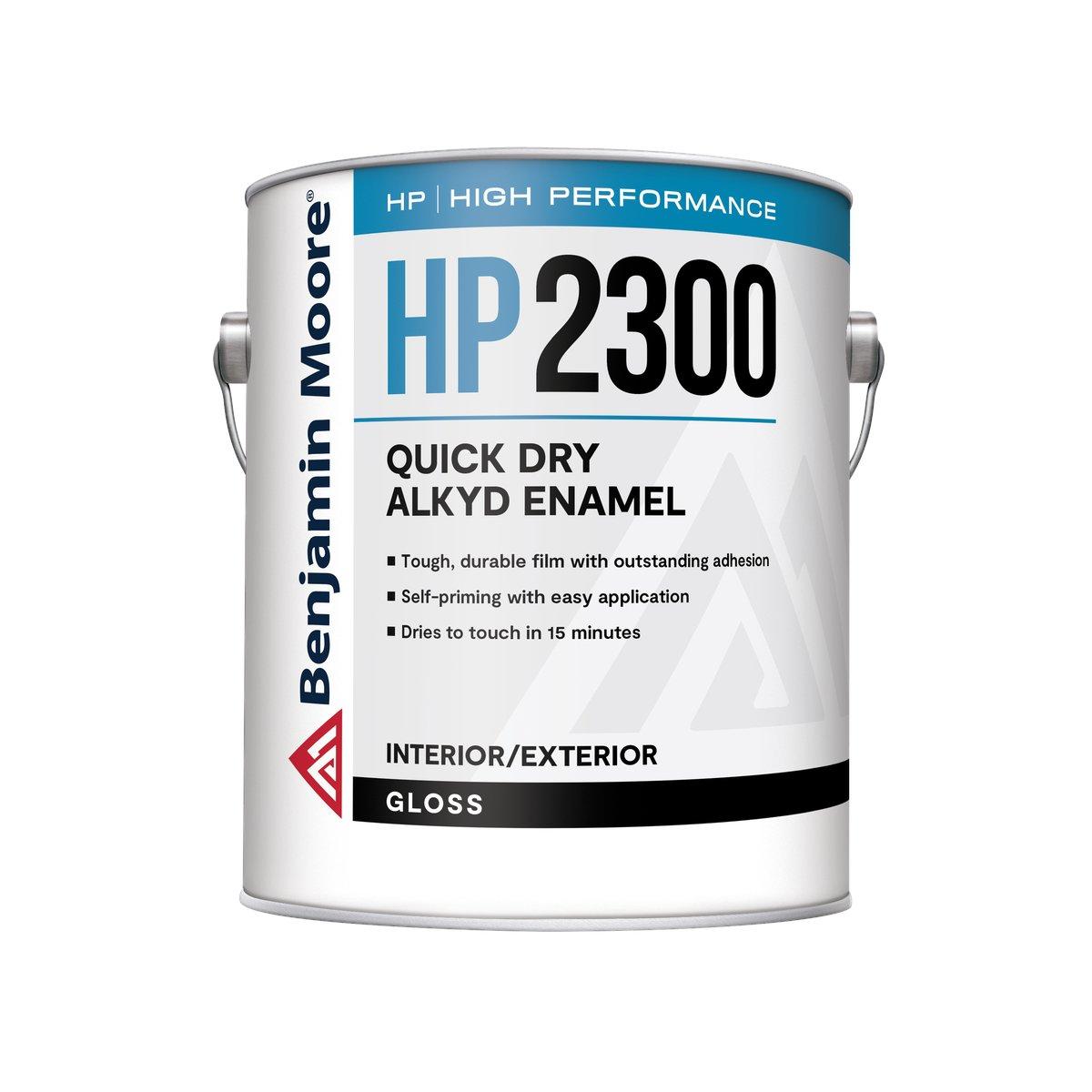 HP2300 Quick Dry Alkyd Enamel Gloss White Interior/Exterior Paint 1 Gallon