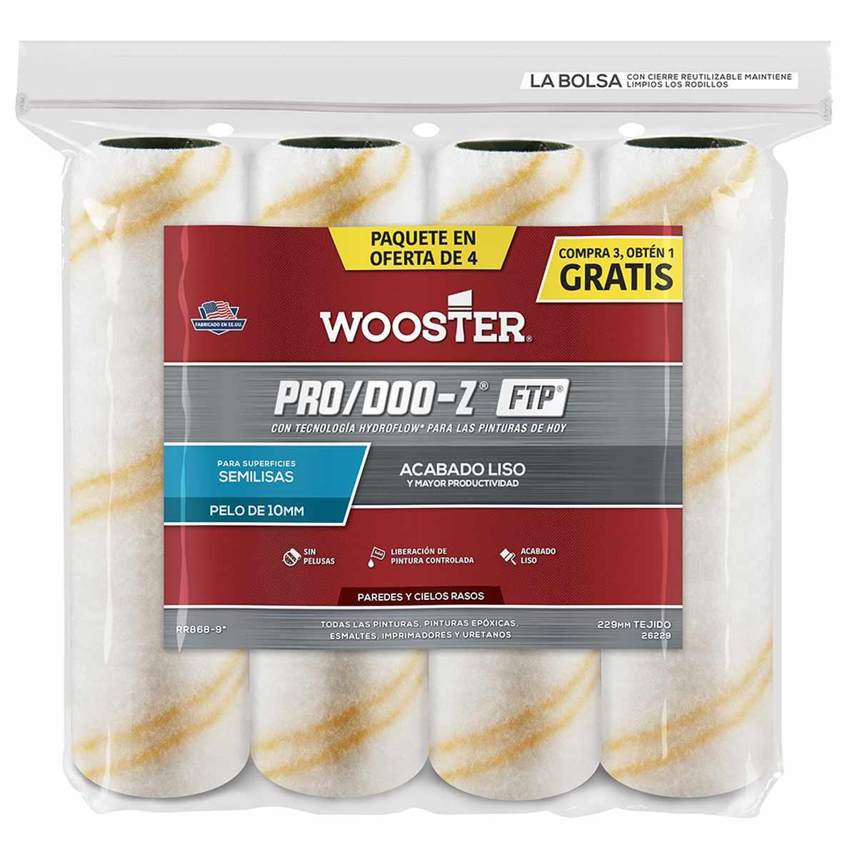 3/8-in Pro/Doo-Z FTP Roller Covers 4 Pack