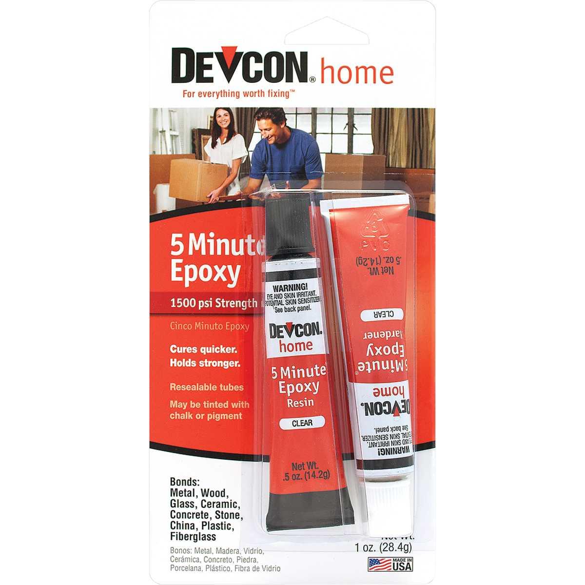 Devcon 20545 Epoxy Adhesive, Amber, Liquid, 0.5 oz Tube