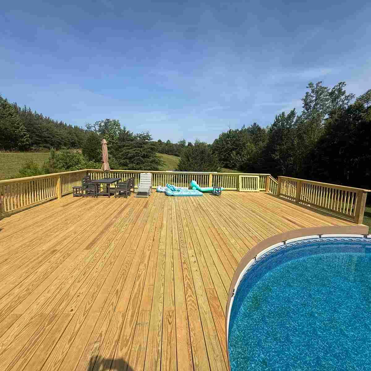 Pressure-Treated Beveled One End Deck Railing Alt #4