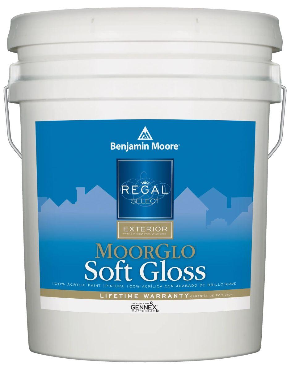 Benjamin Moore Regal Select Exterior Paint Soft Gloss Brilliant White 5 Gallon