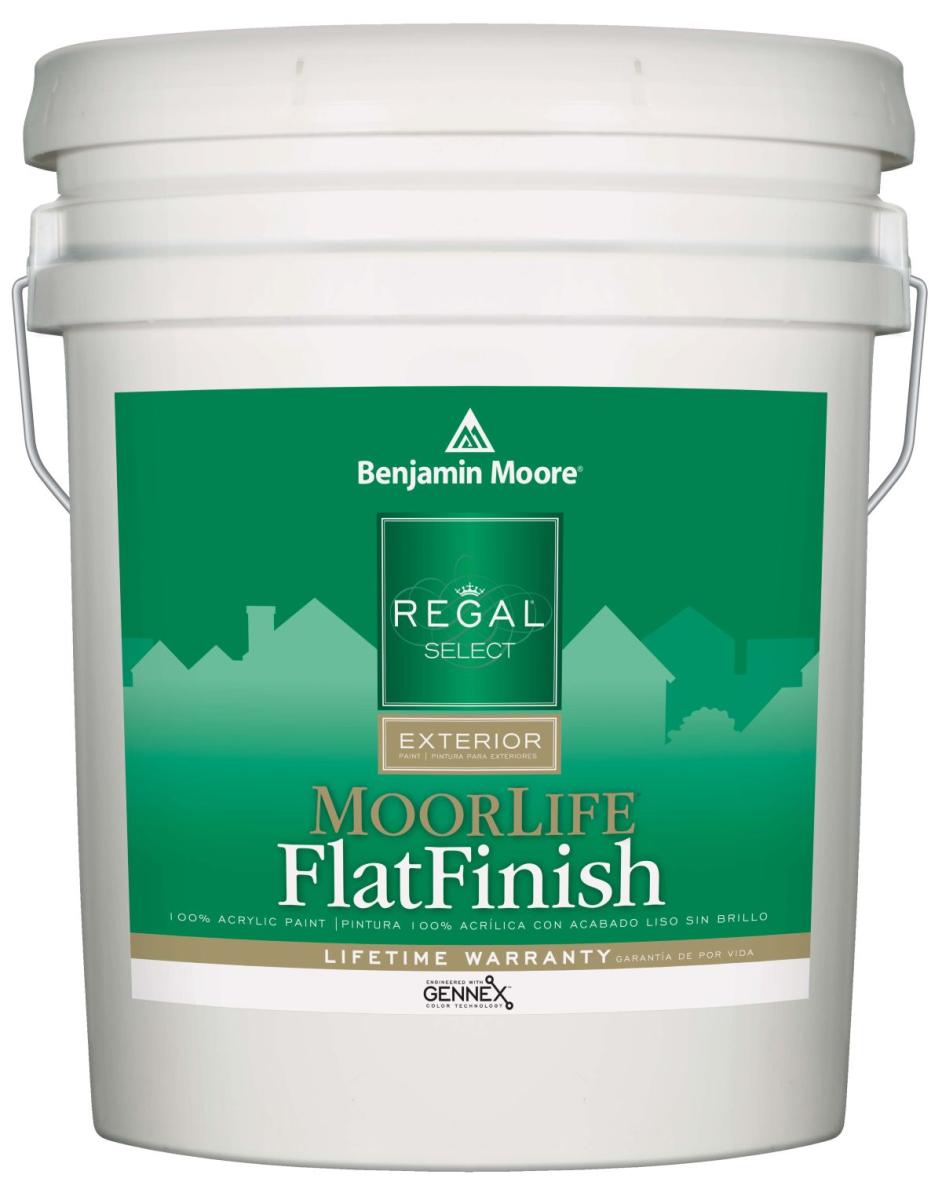 Benjamin Moore Regal Select Exterior Paint Flat Finish Brillant White 5 Gallon