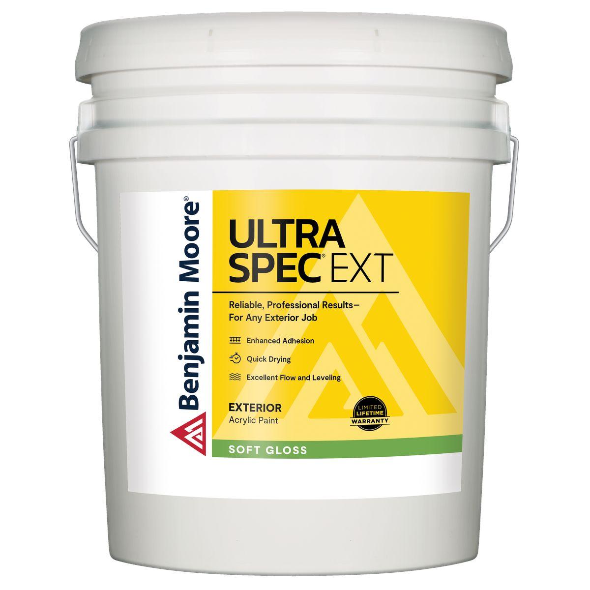 Ultra Spec EXT Acrylic Soft Gloss White Exterior Paint 5 Gallons