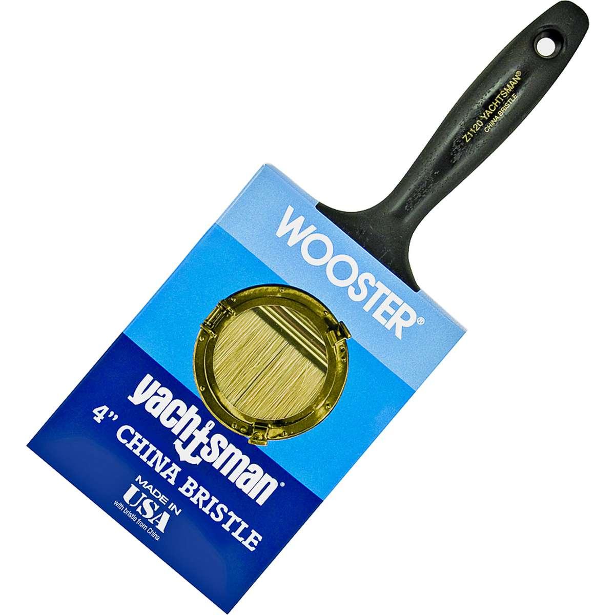 4-in Yachtsman White China Firm Bristle Flat Varnish Paint Brush