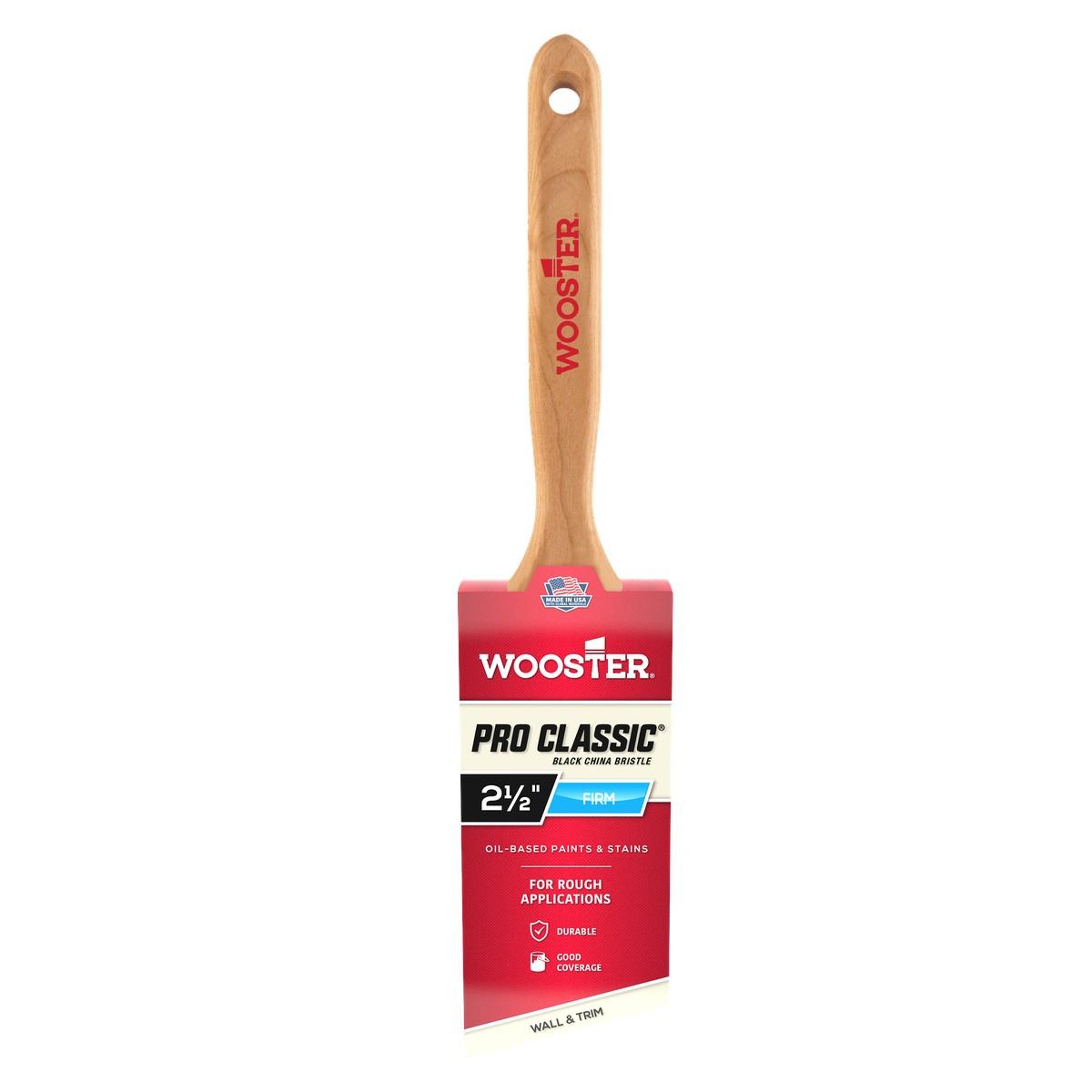 2-1/2-in Pro Classic Black China Bristle Angle Sash Paint Brush