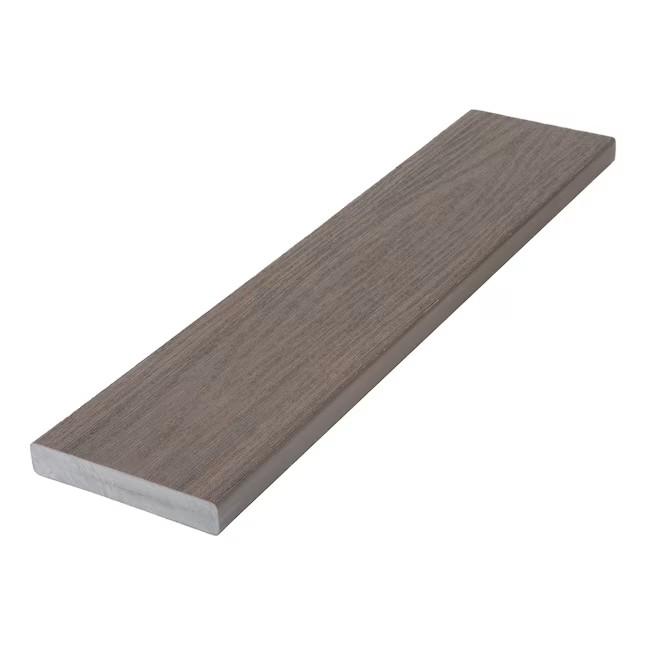 1 in x 5-1/2 in x 16 ft Square Edge PVC Deck Board Black Walnut