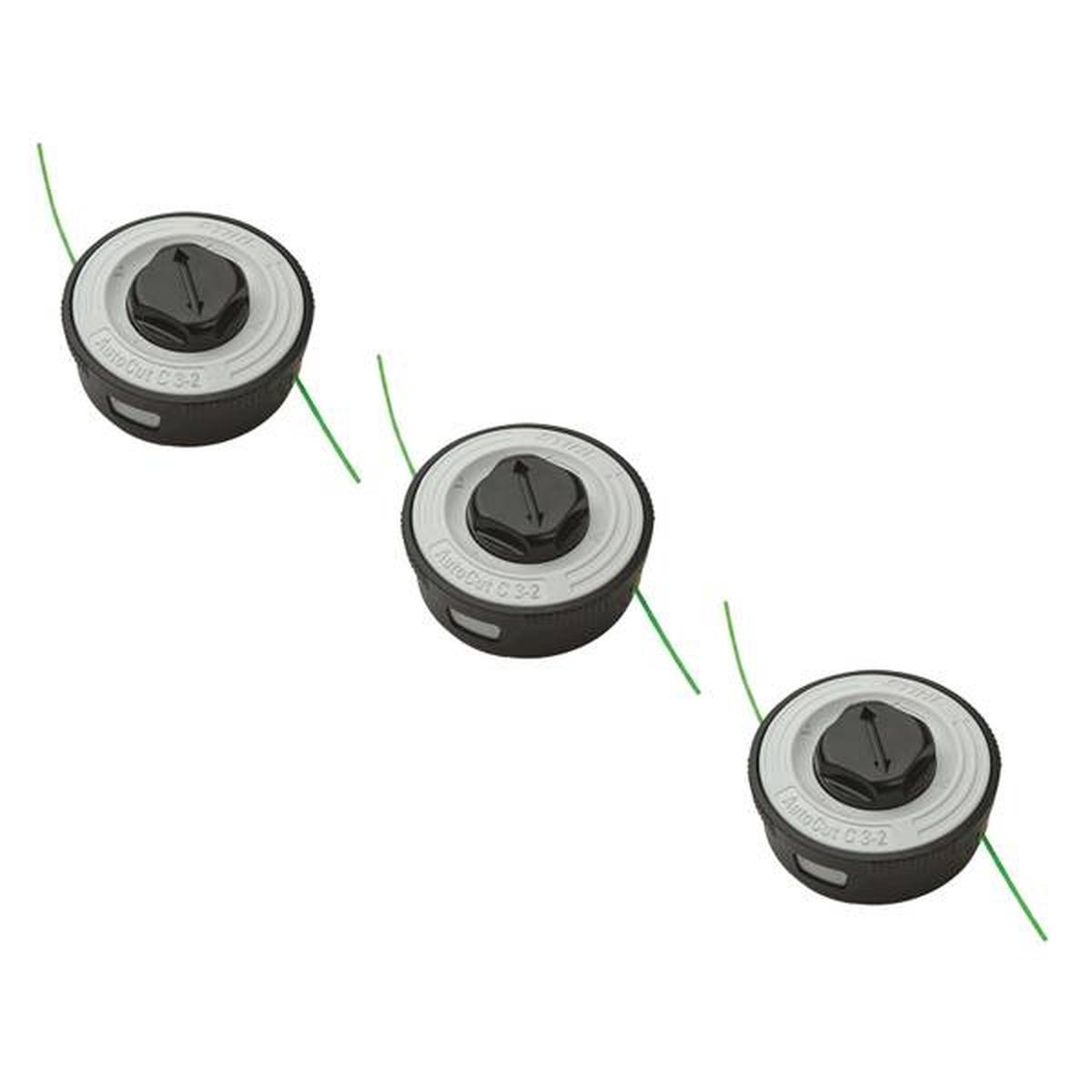 Trimmer Replacement Spools with Line, 3 Pack