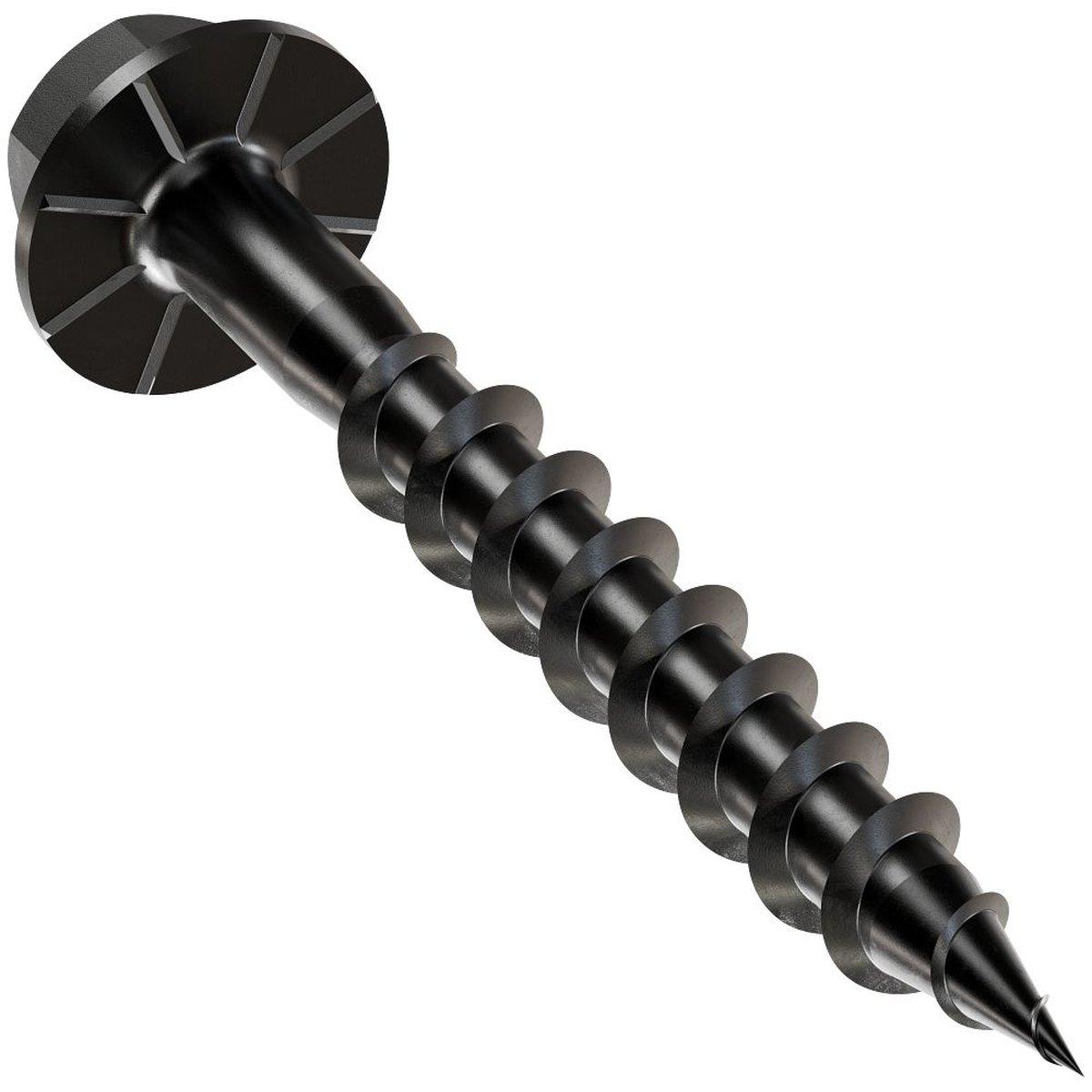 Outdoor Accents Connector Screws #9 x 1-1/2 in. Black Double-Barrier Coating 50-Pack Alt #1