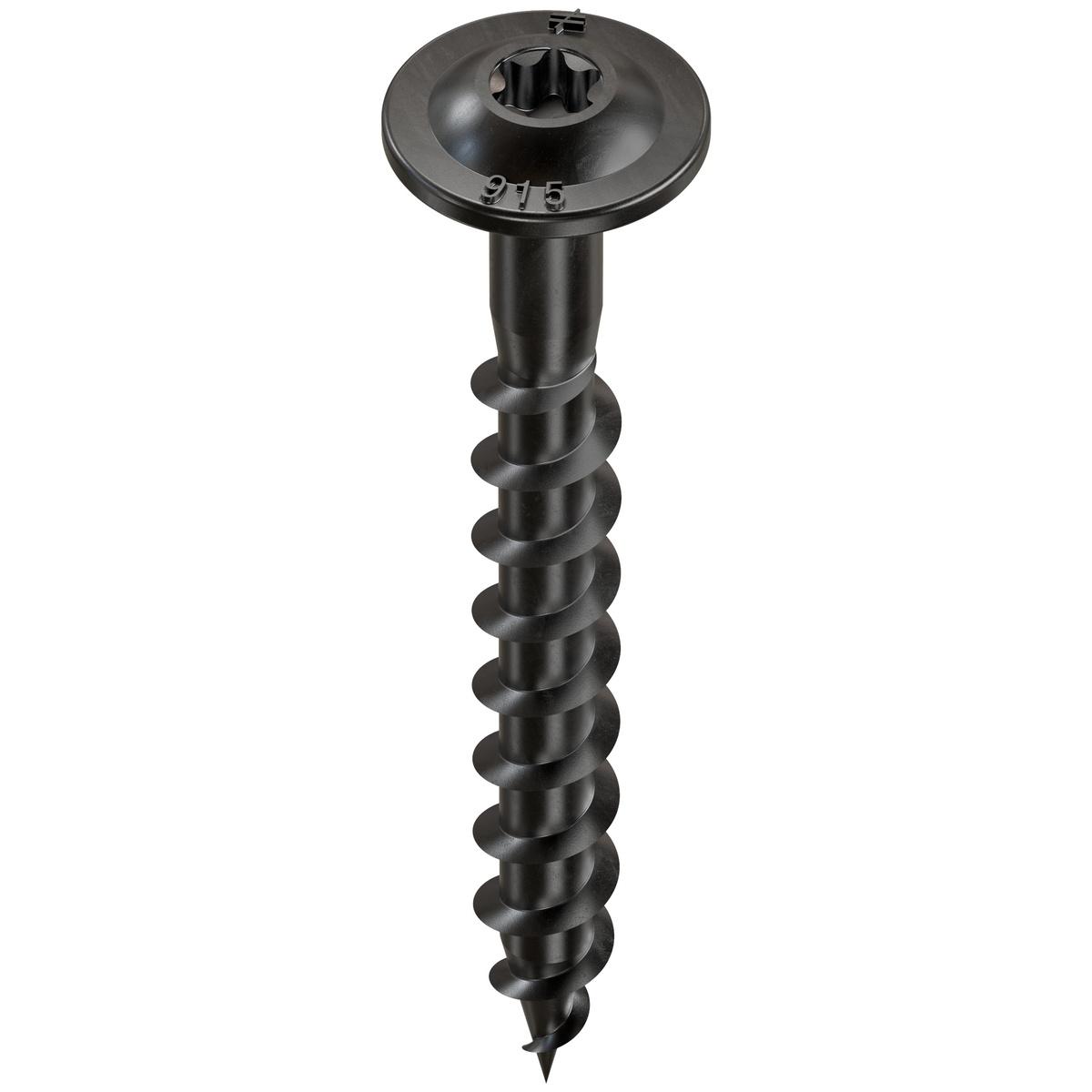 Outdoor Accents Wafer-Head Connector Screws #9 x 1-1/2 in. Black Double-Barrier Coating 50-Pack Alt #2