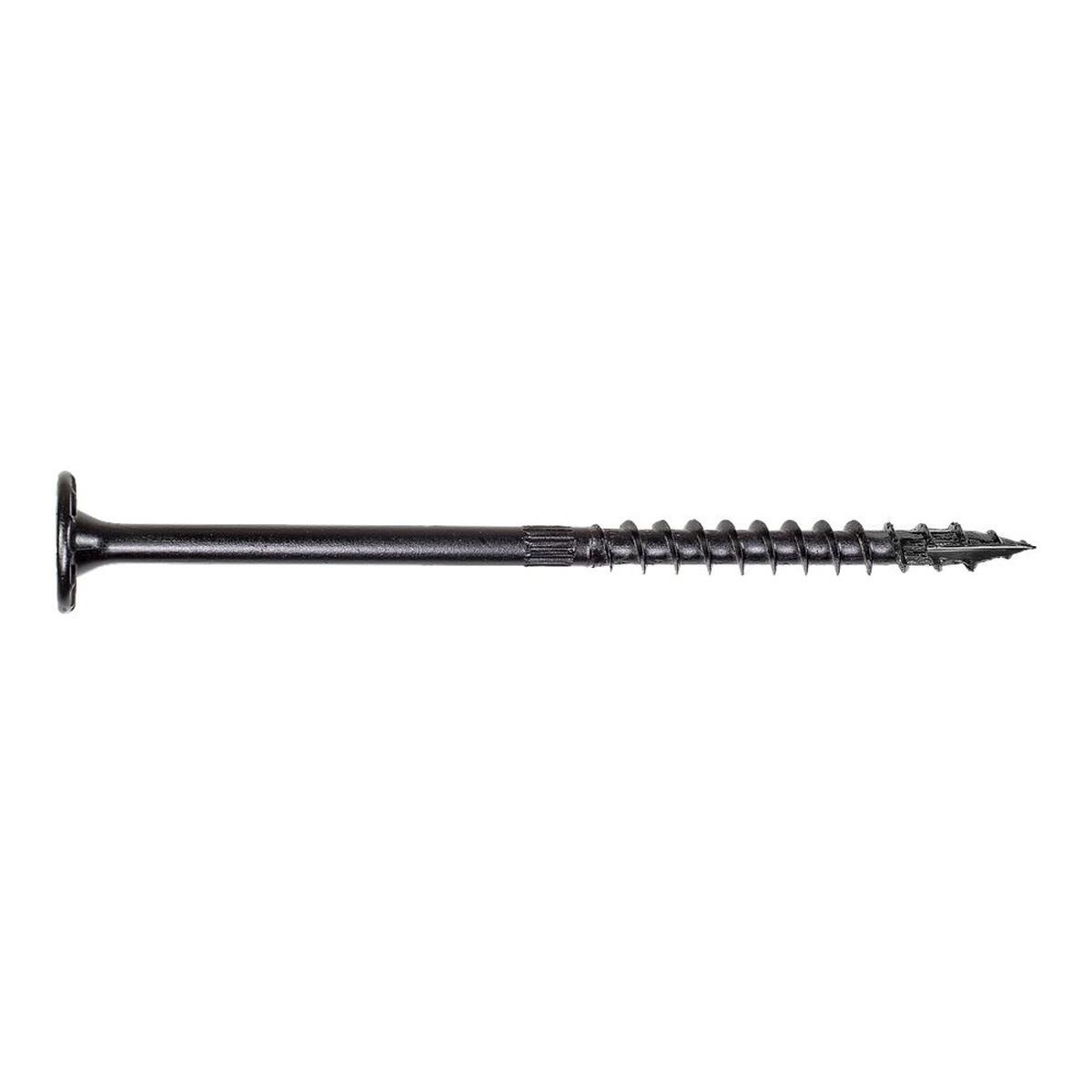 Outdoor Accents #12 x 5-1/2 in. Structural Wood Screws Black Double-Barrier Coating 50-Pack