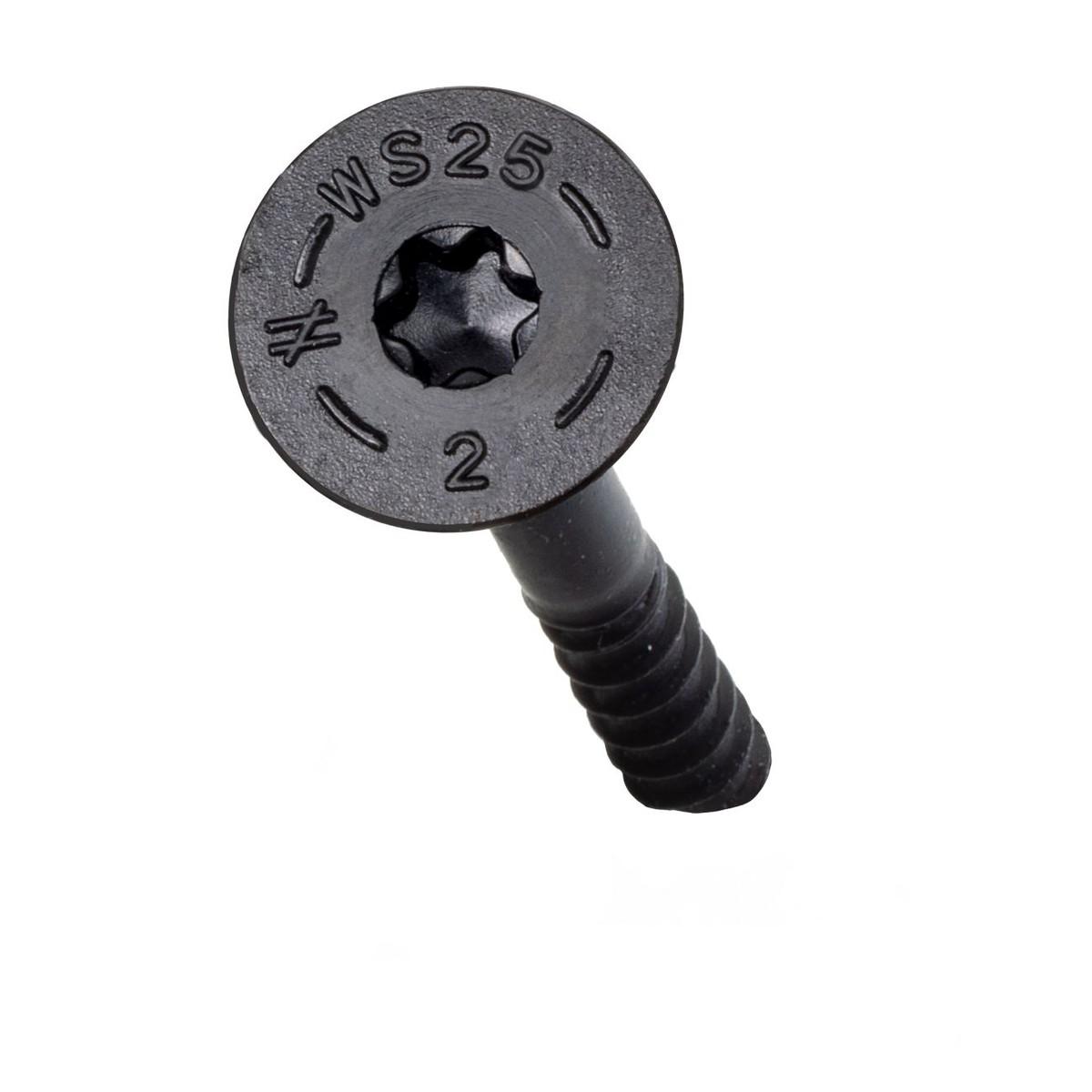 Outdoor Accents #1/4 x 2 in. Structural Wood Screws Black Double-Barrier Coating 50-Pack Alt #1