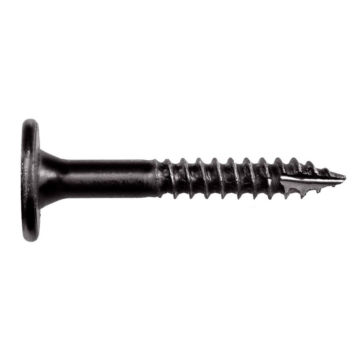 Outdoor Accents #1/4 x 2 in. Structural Wood Screws Black Double-Barrier Coating 50-Pack