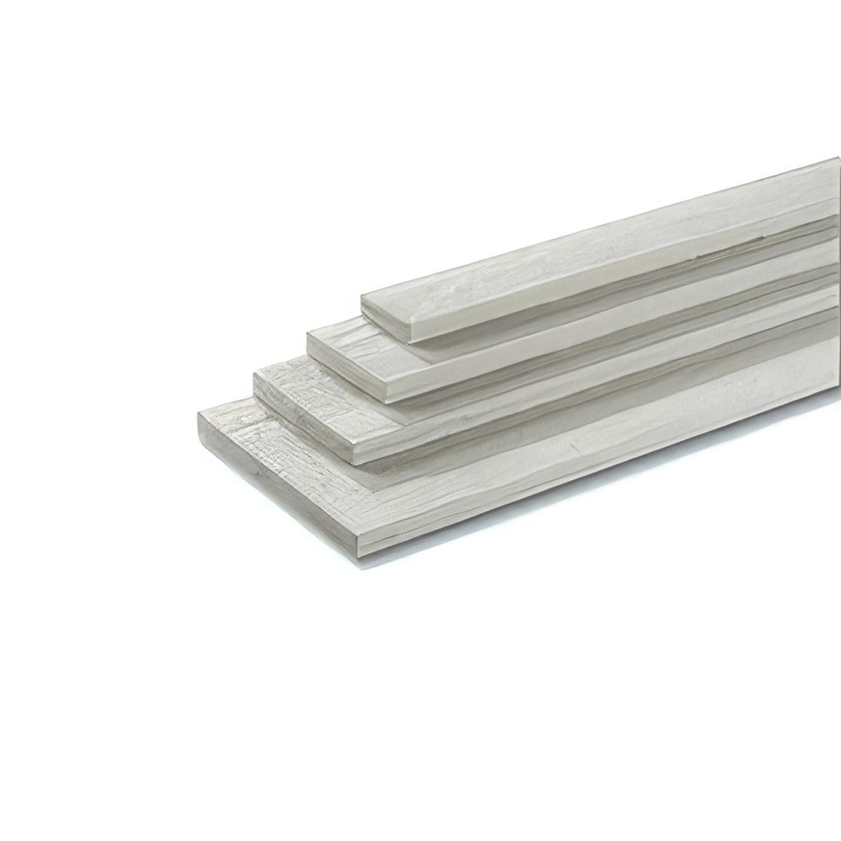 8 in x 12 ft White Smooth Aluminum Fascia Trim Flat
