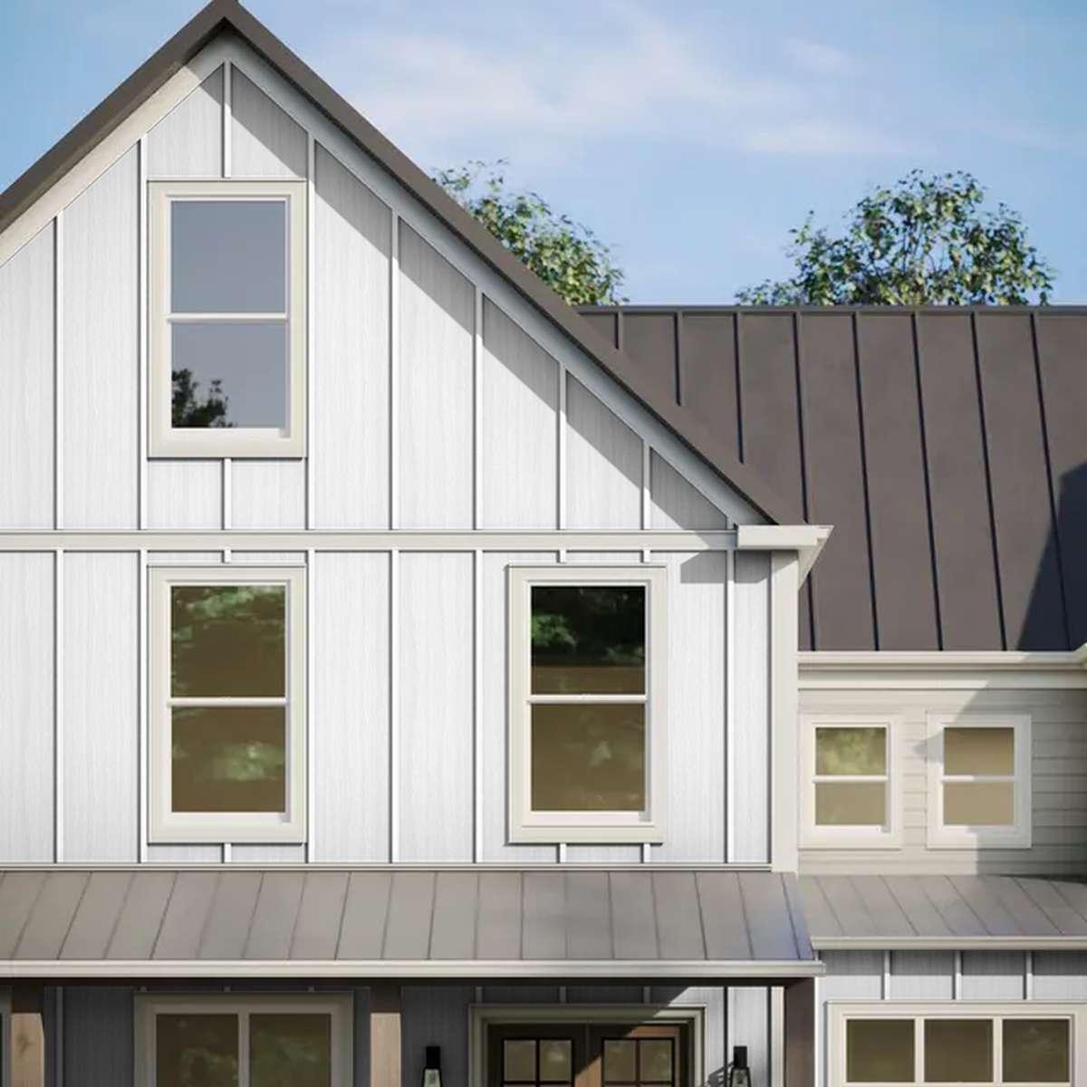 4-ft x 10-ft Hardie Panel Siding Primed Cedar Mill Alt #1