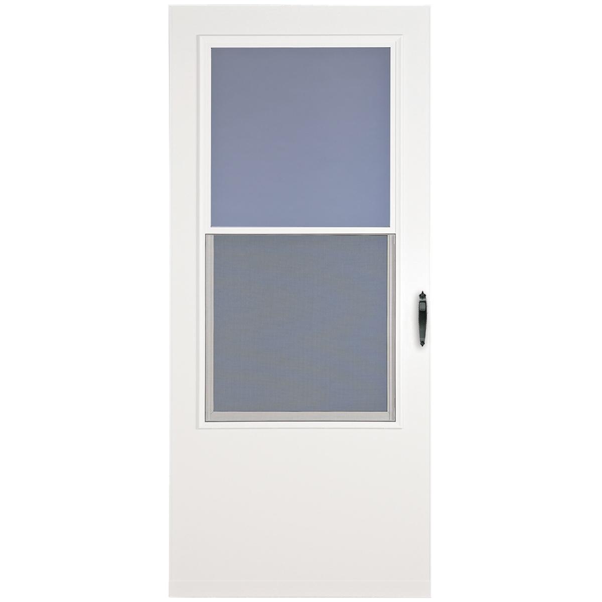 32-in x 80-in Larson 029831U Single-Vent Storm Door White