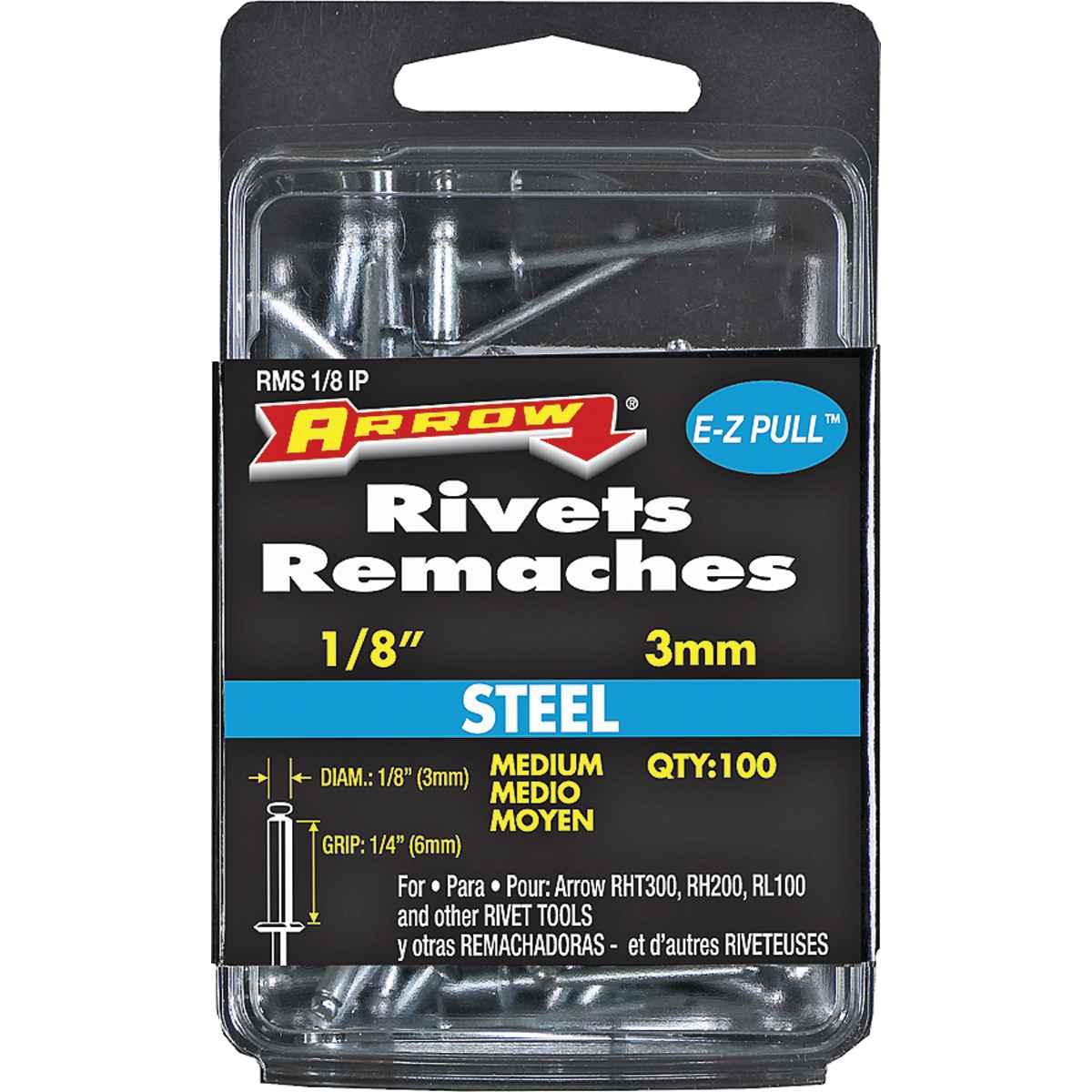 1/8" STEEL MEDIUM RIVET