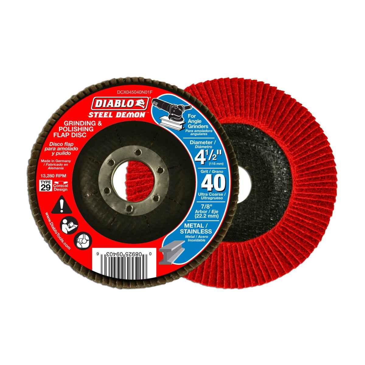 4-1/2 in. Steel Demon Flap Disc 40 Grit - Type 29