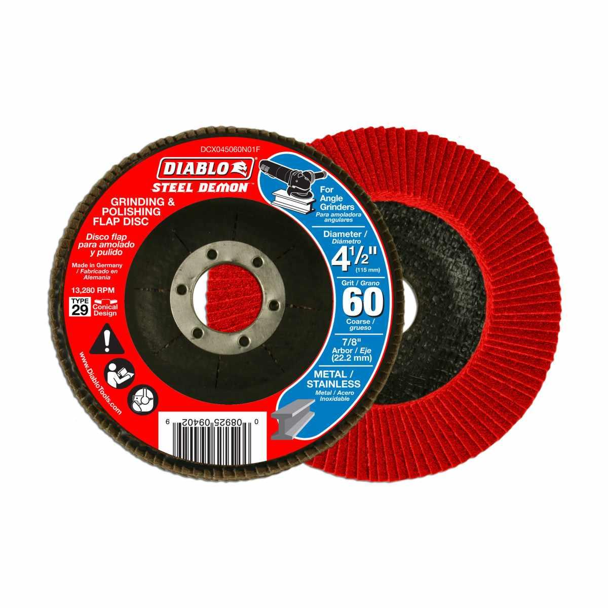 4-1/2 in. Steel Demon Flap Disc 60 Grit - Type 29
