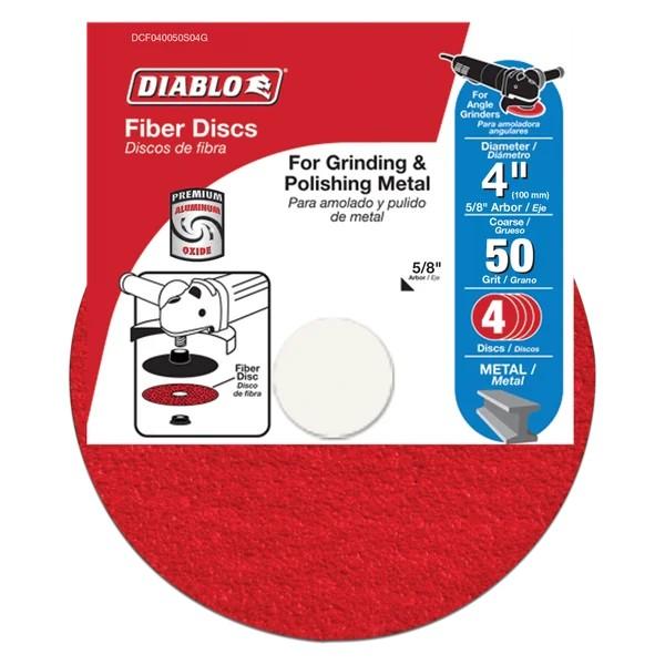 T09389 4 in Aluminum Oxide Fiber Discs 50 Grit Coarse Package