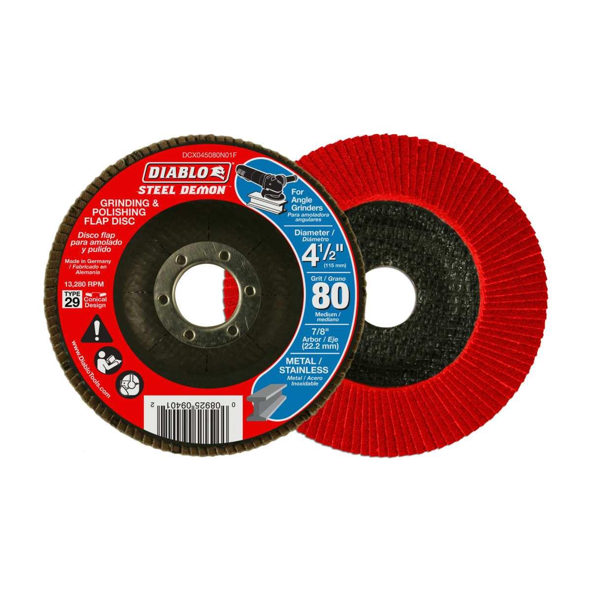4-1/2 in. Steel Demon Flap Disc 80 Grit - Type 29
