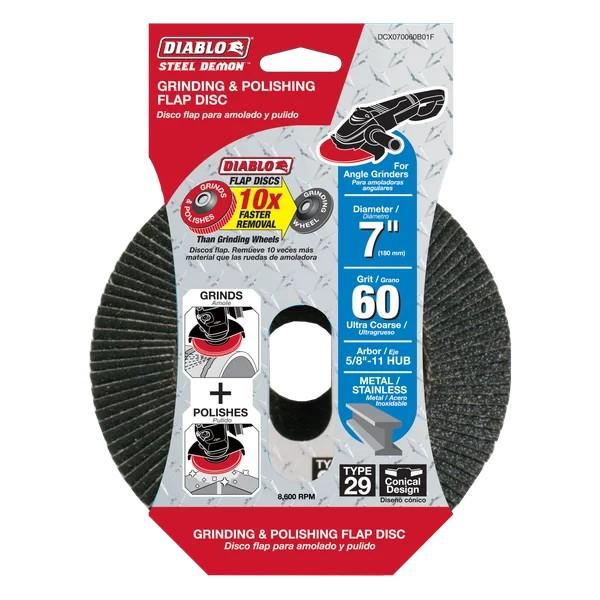 T09406 Steel Demon Flap Disc 7 in 60 Grit  Packaging