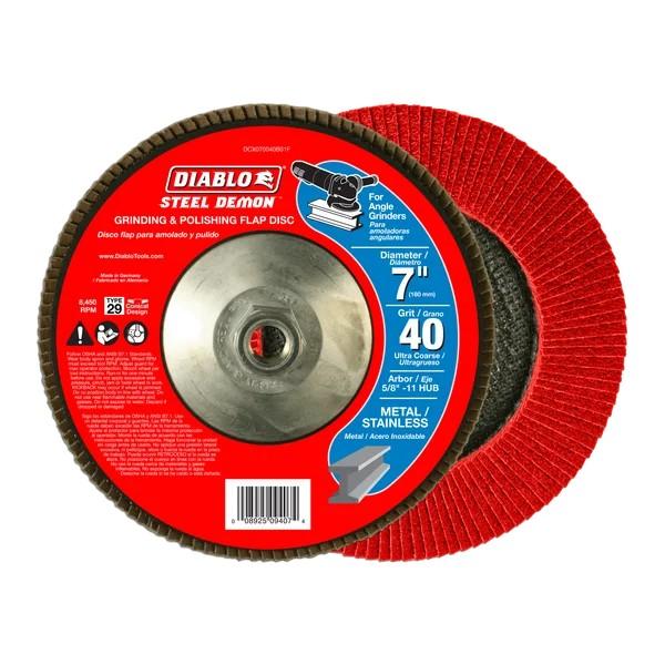 Steel Demon Flap Disc 7 in 40 Grit Type 29