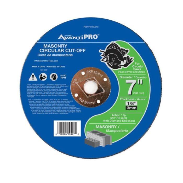 7 in Dia. x 5/8 in Aluminum Oxide Masonry Cut-Off Disc 1-Pack