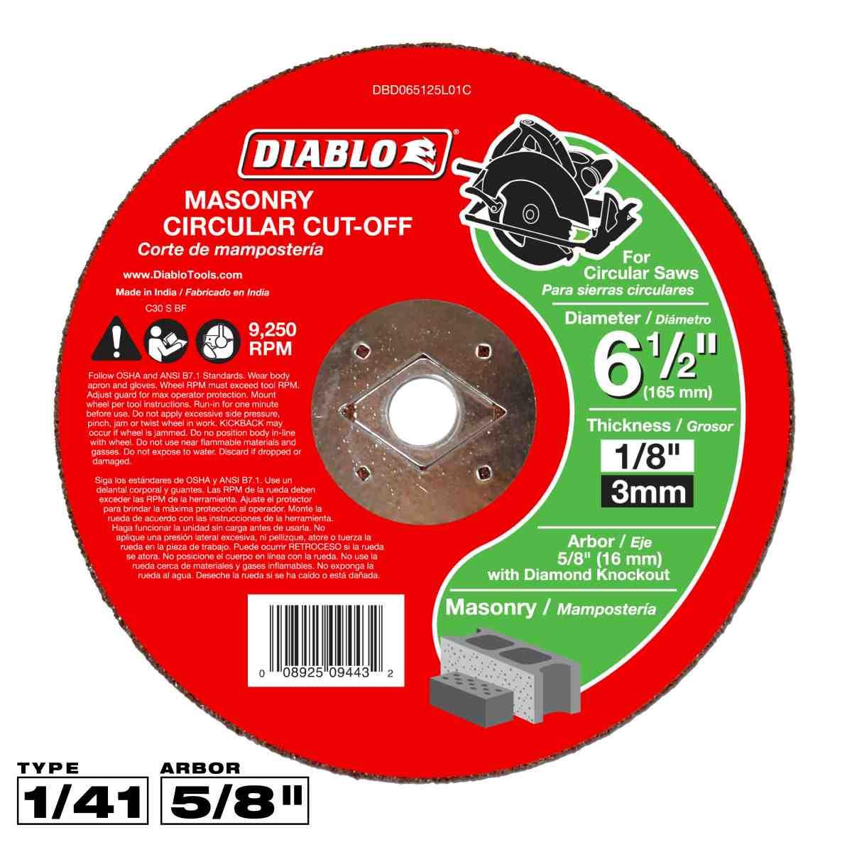 6-1/2 in. Masonry Circular Cut Off Disc