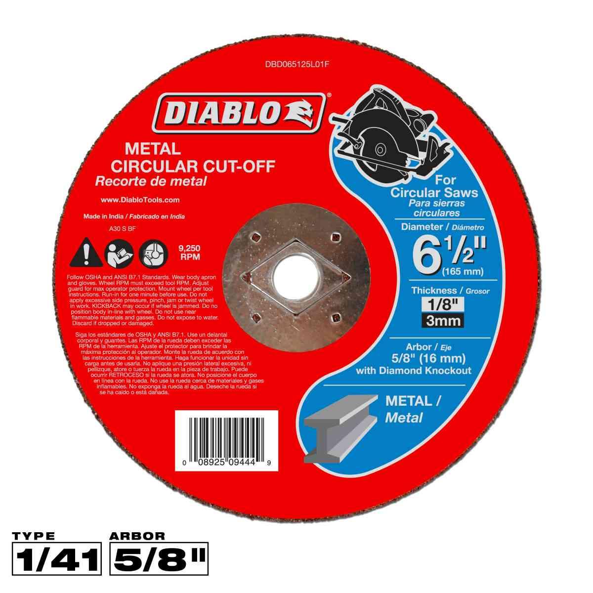 6-1/2 in. Metal Circular Cut Off Disc