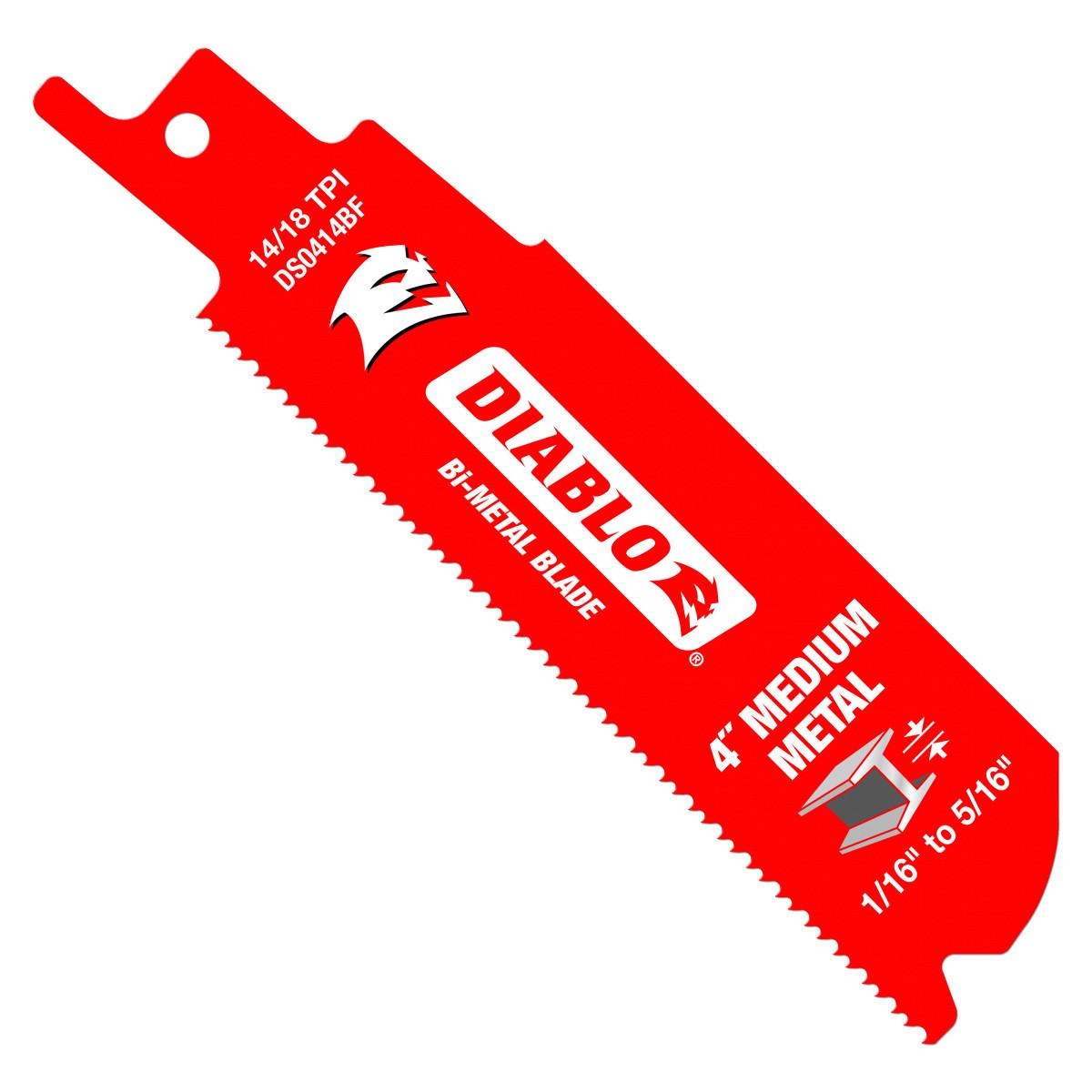 4 in. Bi-Metal Recip Blade for Medium Metal Cutting (3/32 in. to 5/16 in.) (5-Pack)