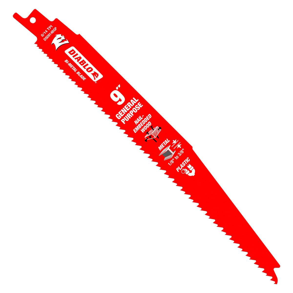 9 in. Bi-Metal Recip Blade for Nail-Embedded Wood, Metal, and Plastic (5-Pack)