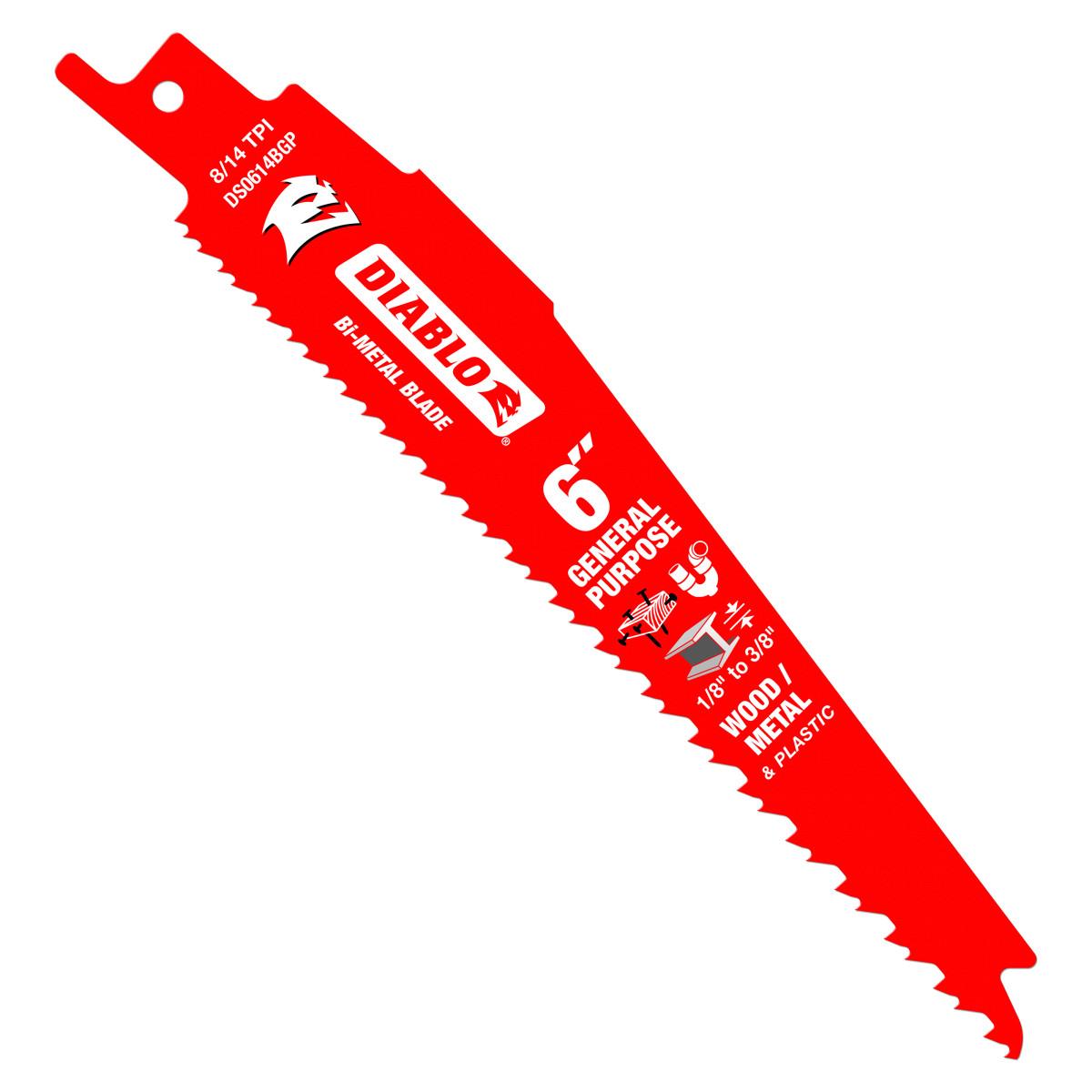 6 in. Bi-Metal Recip Blade for Nail-Embedded Wood, Metal, and Plastic (5-Pack)