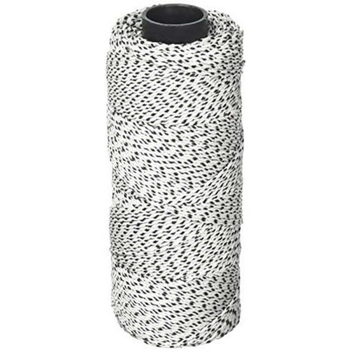 Bonded Braided Nylon Fleck LineWhite/Black