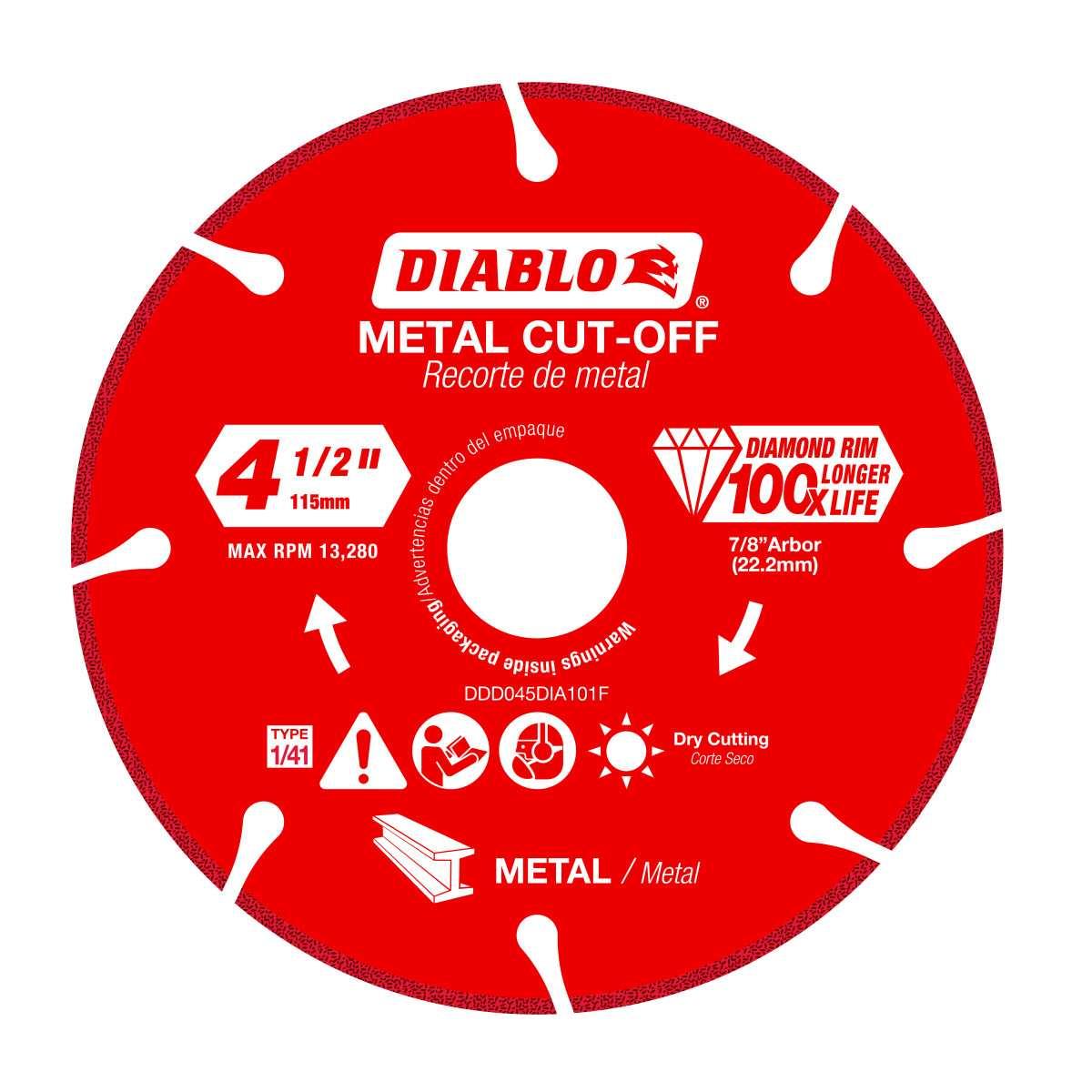 4-1/2 in. Diamond Metal Cut-Off Blade