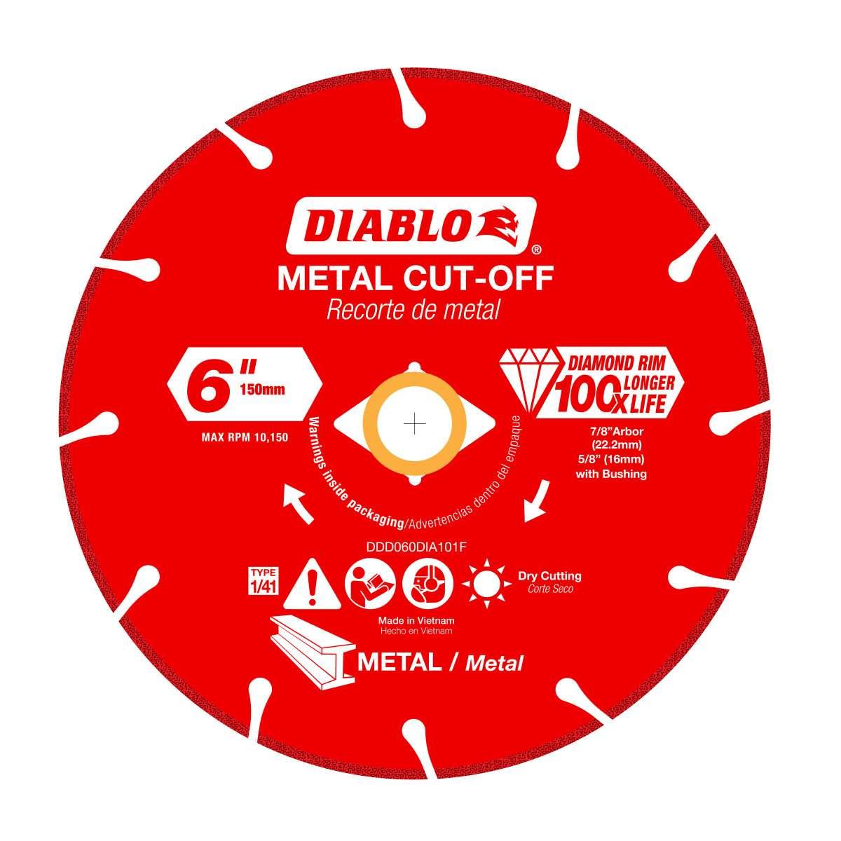 6 in. Diamond Metal Cut-Off Blade