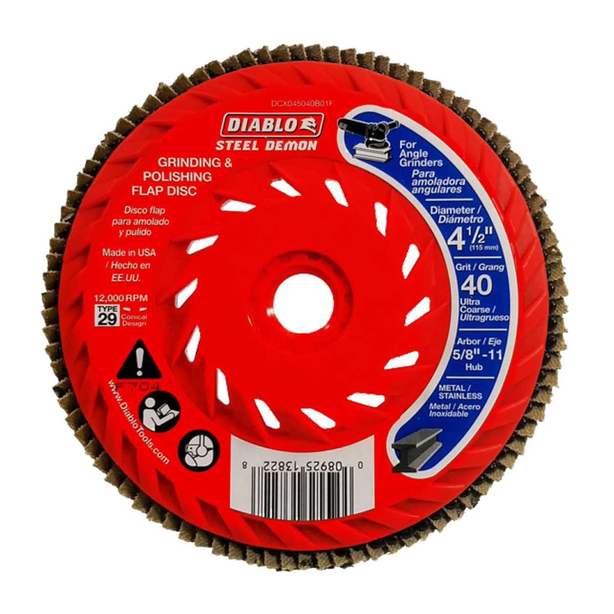 4-1/2 in. Steel Demon Flap Disc 60 Grit - with Speed Hub