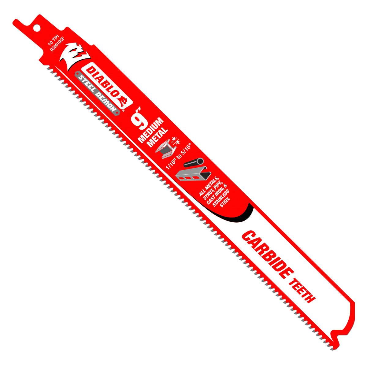 9 in. Steel Demon Carbide Recip Blades for Medium Metal (1/16 in. - 5/16 in.) Cutting (3-Pack)